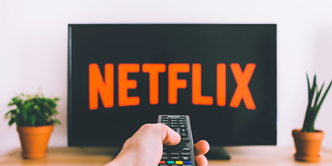 A TV displaying the Netflix logo