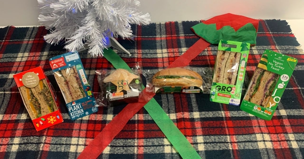 Vegan Christmas sandwiches