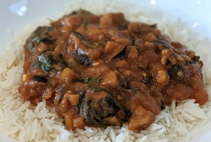 World Animal Protection's recipe for aubergine curry.