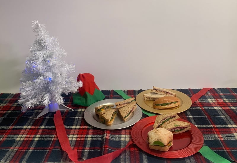 Vegan Christmas sandwiches