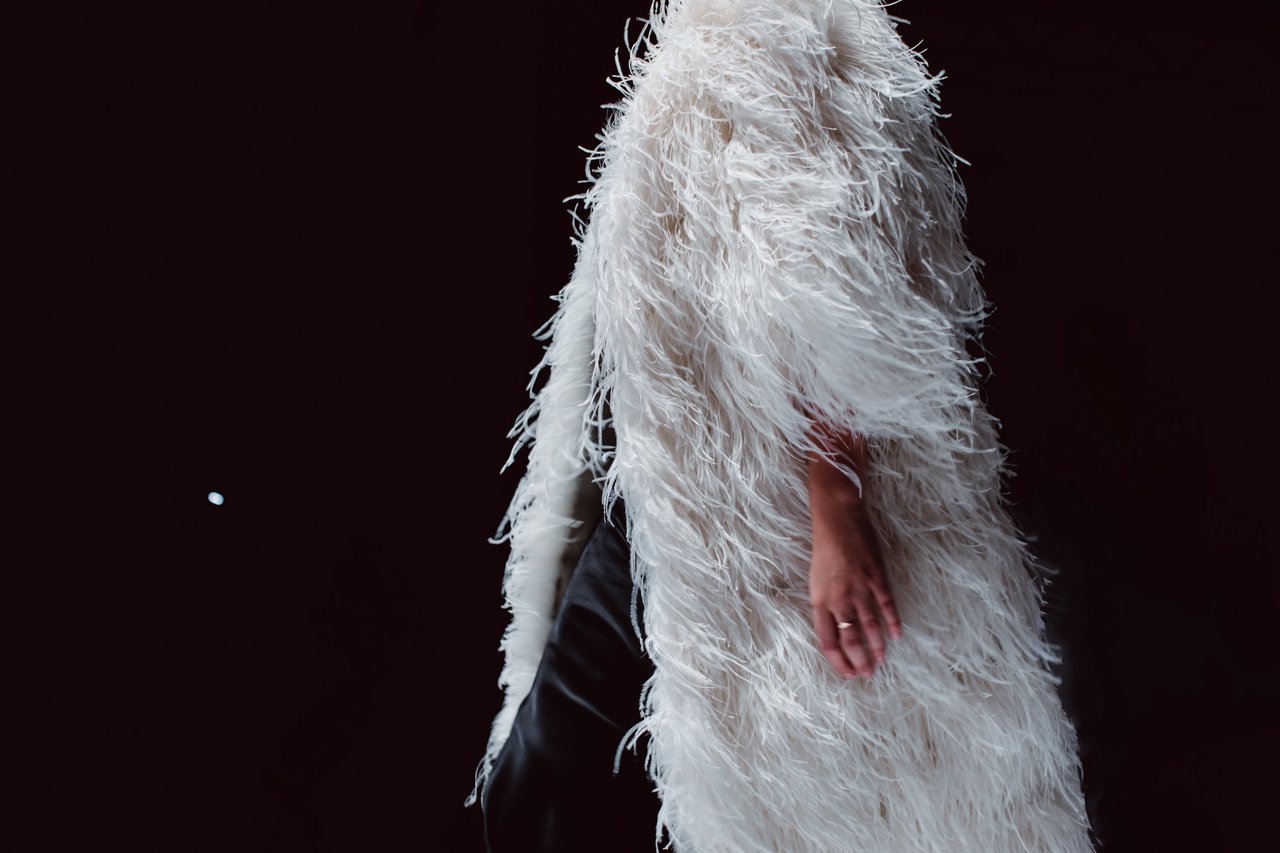 A coat made from feathers