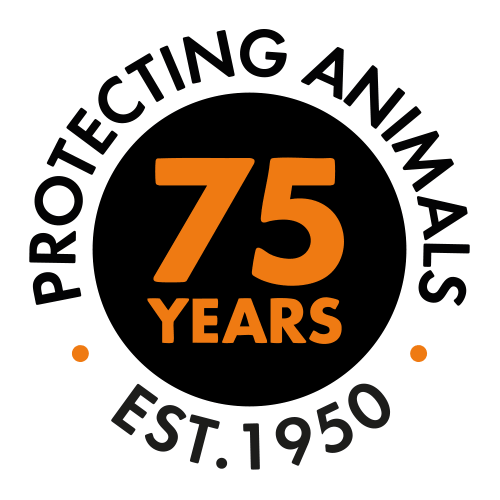 75 years protecting animals logo