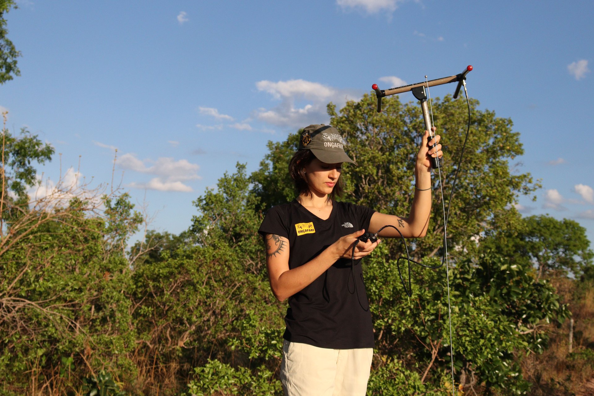 The Onçafari team tracking and monitoring the maned wolves