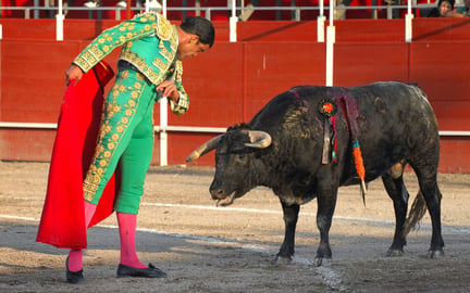 A bullfight in Juriquilla, Querétaro, México
