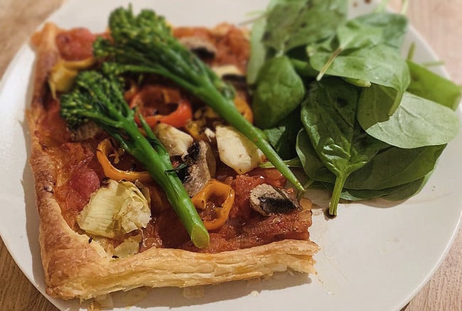 World Animal Protection's recipe for a Mediterranean vegetable tart.